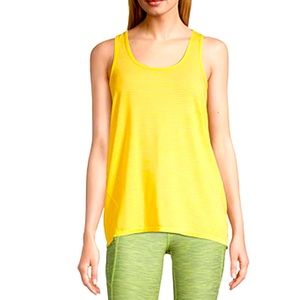 NWT XERION WOMENS SCOOP NECK TANK TOP RACER BACK YELLOW SIZE 2X